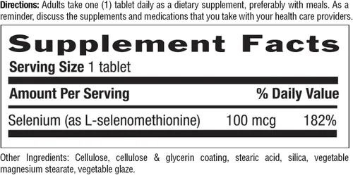 Vista 2 de Country Life Selenio, sin levadura, apoya la salud inmunológica, 100 mcg, 180 tabletas