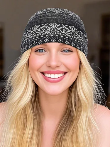 Vista 5 de Bohend - Diademas bohemias anchas y elásticas para mujer, 3 unidades, suaves y antideslizantes, accesorios para el cabello para yoga, entrenamiento