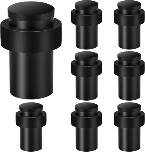Vista 28 de KOLAKO Tope de puerta, tope de puerta de piso, negro para parte inferior de la puerta, 2 pulgadas (1.969 in), resistente, cilíndrico comercial