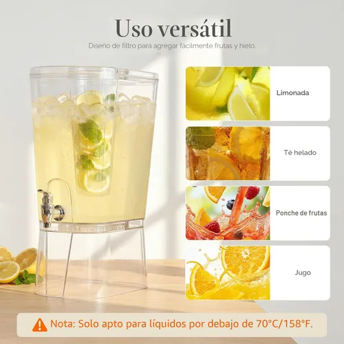 Vista 9 de Lifewit Dispensador de bebidas de 2 galones con espita a prueba de fugas e