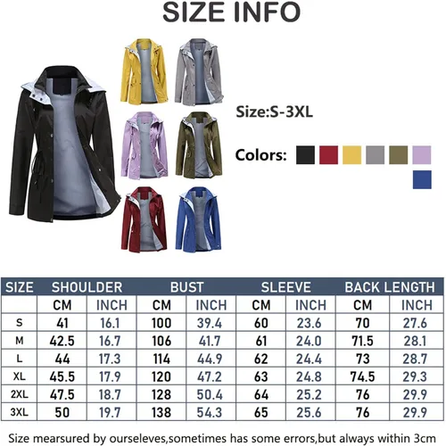 Vista 7 de MODFUL Chubasquero impermeable para mujer, chaqueta impermeable con capucha ligera