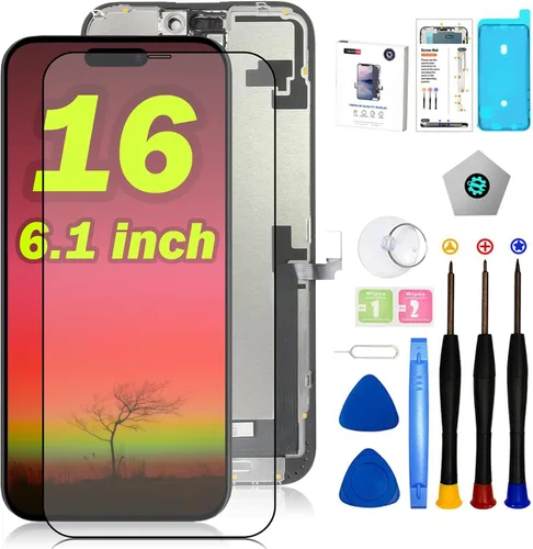 Vista 24 de EFAITHFIX para iPhone 11 Reemplazo de pantalla LCD de 6.1 pulgadas, ensamblaje de marco, pantalla LCD y digitalizador de pantalla táctil 3D con kit