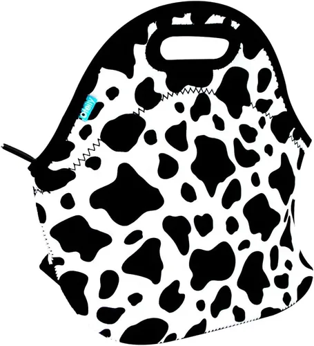 Vista 17 de Bolsa de almuerzo impermeable Ofeily para viandas con material de neopreno fino, bolsa de mamá, Negro