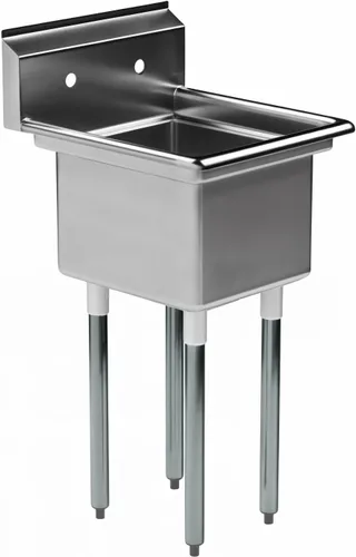Vista 8 de AmGood Fregadero de acero inoxidable para preparación y uso general Acero inoxidable 304 NSF Restaurante, cocina, lavandería, garaje
