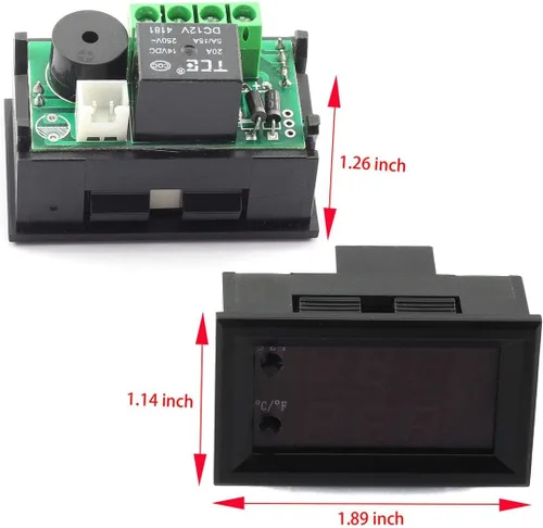 Vista 4 de DZS Elec Controlador de temperatura -50 a 110 Celsius (-58 a 230 F) DC 12V Módulo de interruptor de control de termostato programable