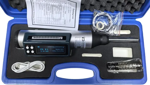 Vista 2 de Martillo de prueba de hormigón Schmidt digital con pantalla OLED - Martillo de rebote compatible con ASTM C805 para pruebas no destructivas