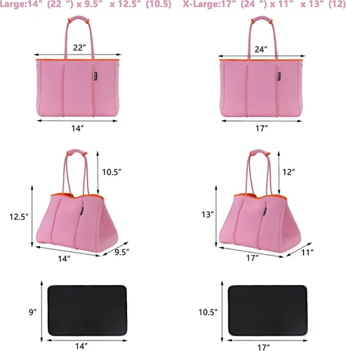 Vista 5 de QOGiR Bolsa multiusos para gimnasio y playa, peso ligero, tamaño grande, deportiva