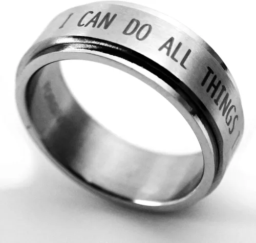 Vista 5 de Philippians 413 I Can Do All Things Through Christ Spinner Ring