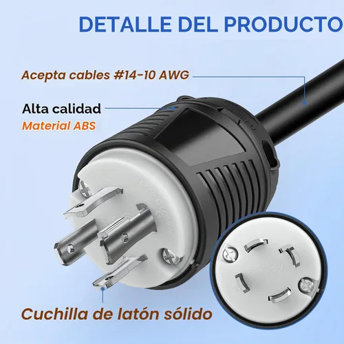 Vista 2 de Nilight 30Amp Generador Twist Lock Plugs ETL Listado L14-30P L14-30R Male Female Locking Plug and Connector Adapter 125/250V Industrial Grade