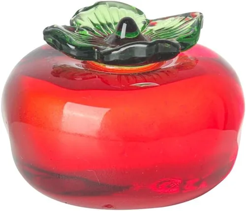Vista 10 de JOONOR Adorno decorativo de estatua de uva de cristal morado, figura de cristal de fruta artificial, pisapapeles de mesa, adorno de cristal