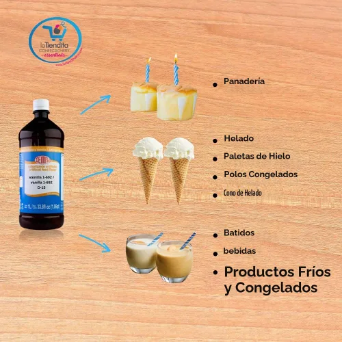 Vista 3 de Deiman Concentrado de vainilla aromatizante artificial para alimentos 1-692 D-15 (33.8 fl.oz.)