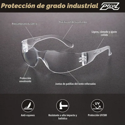 Vista 3 de Paquete de 3 Gafas de Seguridad a Granel con Lentes Cristalinas Transparentes Unisex Antirayones Gafas Protectoras Resistentes a Impactos