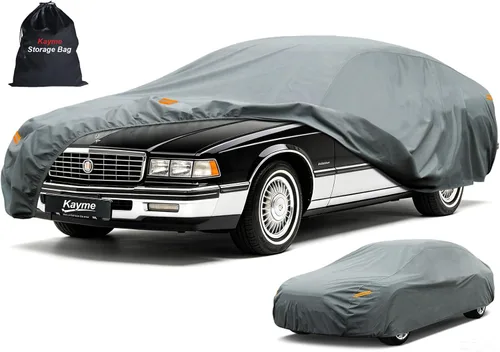 Vista 224 de Kayme Funda de Coche de Servicio Pesado Impermeable para Todo Tipo de Clima, Ajuste Personalizado para Tesla Model S, Cubierta Exterior Completa