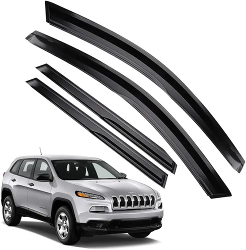 Vista 11 de Protectores de lluvia para Mazda 3 Hatchback 2010-2013, deflectores de ventana lateral con cinta adhesiva para Mazda 3 Hatchback, viseras de ventana