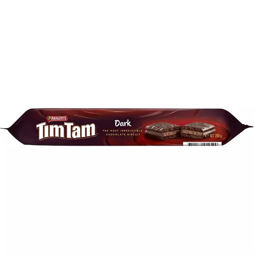 Vista 3 de Arnott's Tim Tam - Galletas de chocolate negro – Paquete de 4 (7.05 oz cada uno) – Hecho en Australia – Recubrimiento de chocolate oscuro rico