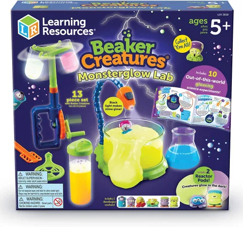 Vista 4 de Learning Resources Beaker Creatures Monsterglow Lab - Kits educativos de ciencia para niños, juegos de jardín de infantes, juguetes STEM