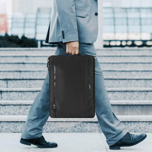 Vista 6 de LANDICI Funda Tipo Sobre Protectora de 360° para Laptop de 14 15 Pulgadas, Impermeable Delgada Bolsa Cubierta para Computadora Compatible