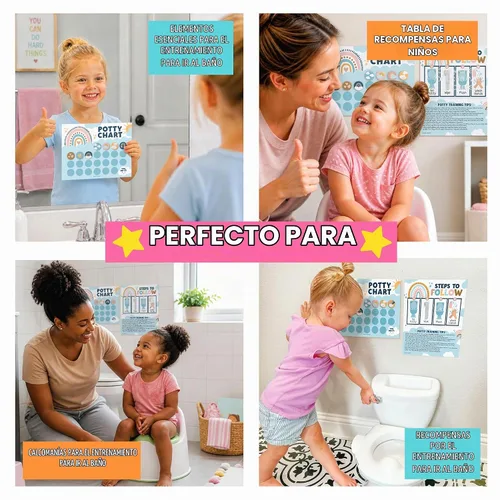 Vista 5 de Hadley Designs Tabla de Entrenamiento para Orinal para Niñas Pequeñas - Tabla de Orinal con 10 Calcomanías para Niñas Pequeñas, Tablas de Boho