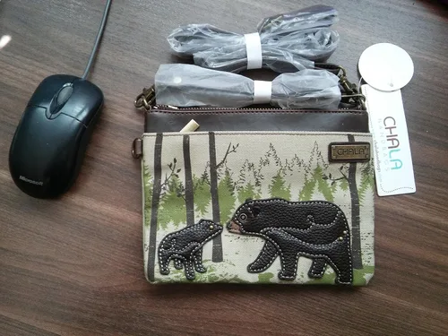 Vista 6 de Chala Mini bolso cruzado para teléfono con 2 correas ajustables Azul