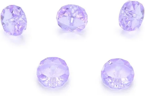 Vista 5 de 25 cuentas de cristal Heishi Rondelle redondas facetadas de Adabele austriaco de 0.315 pulgadas (0.315 in), color morado amatista compatibles