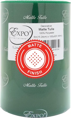 Vista 19 de Expo International Tul mate decorativo, rollo/carrete de 6 x 100 yardas, tela de tul de poliéster ligera para tutús, disfraces y decoraciones