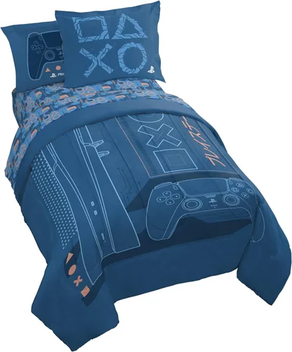 Vista 47 de Jay Franco Disney Lilo and Stitch - Juego de edredón tamaño Twin, ropa de cama de 5 piezas, incluye juego de sábanas y fundas de almohada, ropa