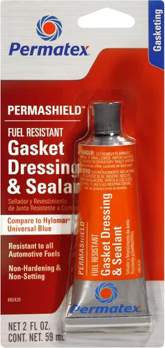 Vista 6 de Permatex 85420 Permashield Apósito y sellador de juntas resistentes al combustible, tubo de 2 onzas, naranja