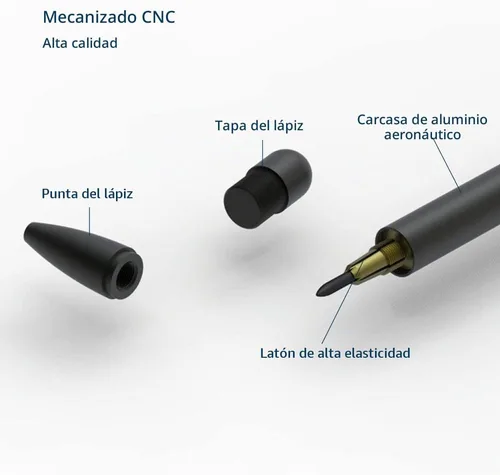 Vista 4 de Lápiz mecánico de aluminio Aviation, lápiz de control magnético, funciona con CNC, de varios colores, repuestos para lápiz, diámetro de 2.0 mm, 2B