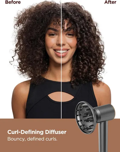 Vista 8 de PLAVOGUE Secador de pelo de viaje de doble voltaje con difusor, secador de pelo iónico de alta velocidad para mujeres, secado rápido, bajo ruido
