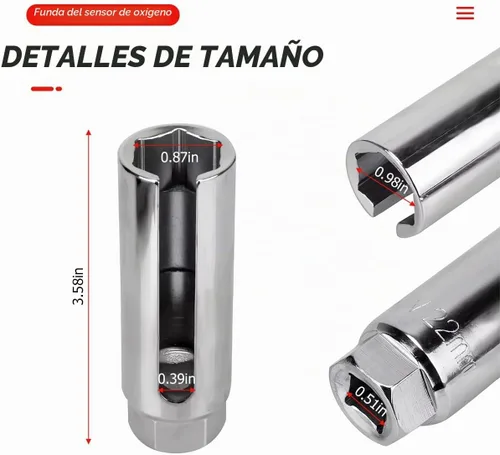 Vista 2 de BELOMI, enchufes de sensor de oxígeno, 7/8 pulgada (22mm) puerta de alambre accede al sensor desde el lado, enchufe de sensor de oxígeno de impulso