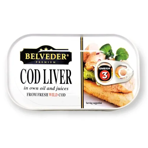 Vista 7 de Belveder Aceite de Hígado de Bacalao Salvaje Islandés 120g Lata