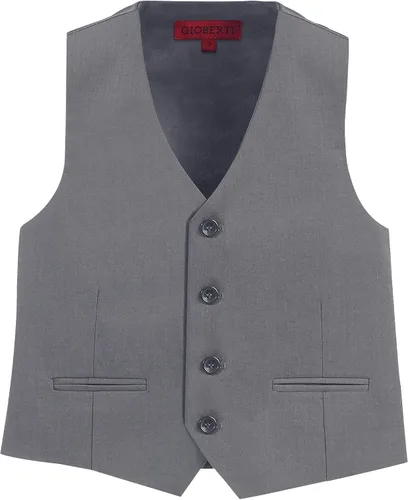 Vista 7 de Gioberti Chaleco de traje formal para niño de 4 botones Beige