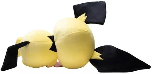 Vista 2 de Pokemon Pichu de peluche de 18 pulgadas - Cuddly- Imprescindible para los fanáticos de Pokémon - Peluche para viajes, paseos en coche, PKW2528