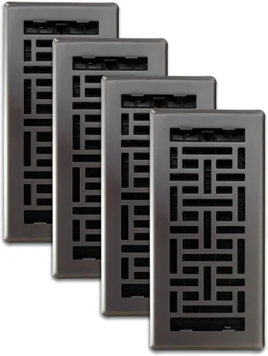 Vista 73 de Decor Grates Registro de suelo oriental AJH212-RB, 2 x 12 pulgadas, acabado de bronce frotado