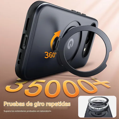 Vista 2 de Oneagle Soporte magnético giratorio de 360° para Google Pixel 10a funda translúcida [compatible con MagSafe], funda delgada mate para teléfono Pixel