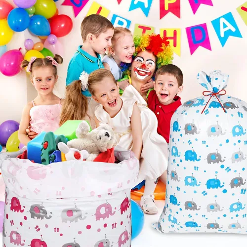 Vista 6 de Bolsa de regalo extragrande para regalos, bolsas de regalo para baby shower para niños, bolsa de regalo jumbo para bebé para envolver en boda