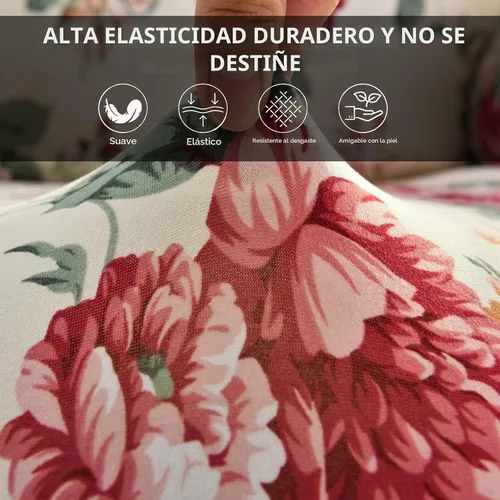 Vista 2 de KRFOONN Fundas elásticas para sillón reclinable con estampado, fundas para sillas reclinables de 4 piezas, fundas para sillón reclinable Lazy Boy