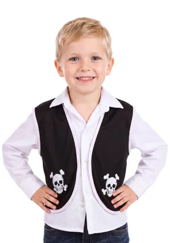Vista 2 de Accesorio Chaleco de Disfraz de Pirata Negro para Niños Multicolor