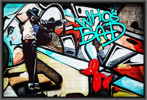 Vista 11 de SIGNWIN Lienzo enmarcado para pared, pintura en aerosol de grunge, ciudad urbana, alas de ángel vanguardistas, graffiti y arte callejero, arte