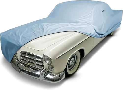 Vista 55 de iCarCover Funda de automóvil personalizada Premium para Chrysler Imperial 1957-1975, resistente, impermeable, para todo tipo de clima, lluvia Negro