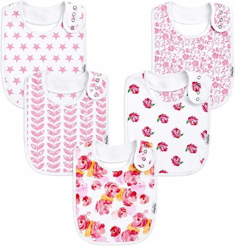 Vista 11 de KiddyStar Organic Cotton Baby Drool Bibs Soft, Adjustable, Absorbent, Unisex Teething Bandana Bibs for Babies
