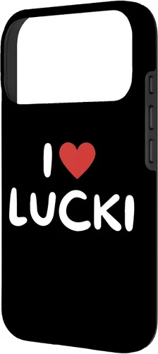 Vista 53 de Funda con corazón rojo para iPhone 16 I Love Lucki