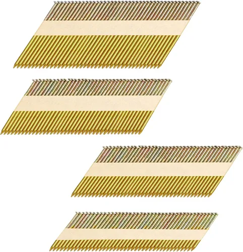 Vista 7 de HW HAMWOO 34° Framing Nails,Smooth Shank,2-1/2",1000Pcs Galvanized Nails,Paper Tape Strip Nails