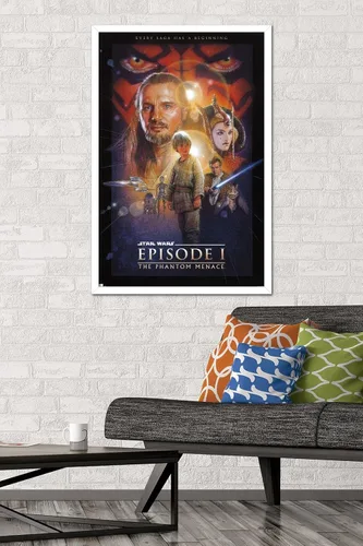 Vista 2 de Trends International Star Wars: The Phantom Menace - Póster de pared de una hoja (sin bloque de facturación), 34 pulgadas de largo x 22.4 pulgadas