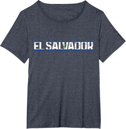 Vista 31 de Camiseta Vintage Pride con bandera salvadoreña de El Salvador, Negro