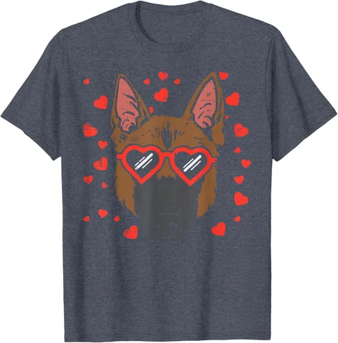 Vista 111 de Camiseta de regalo para perro con cara de pastor alemán, Negro, S