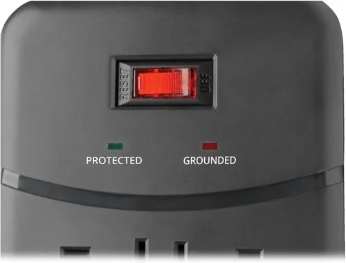 Vista 8 de Eaton Tripp Lite TLP128TTUSBB Protector de sobretensiones con puertos de carga USB, 2 puertos USB, 12 tomas de corriente, enchufe plano, cable