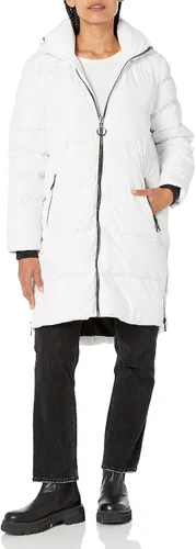 Vista 6 de KARL LAGERFELD Women's Full Length Puffer Jacket Puños de punto con capucha negro