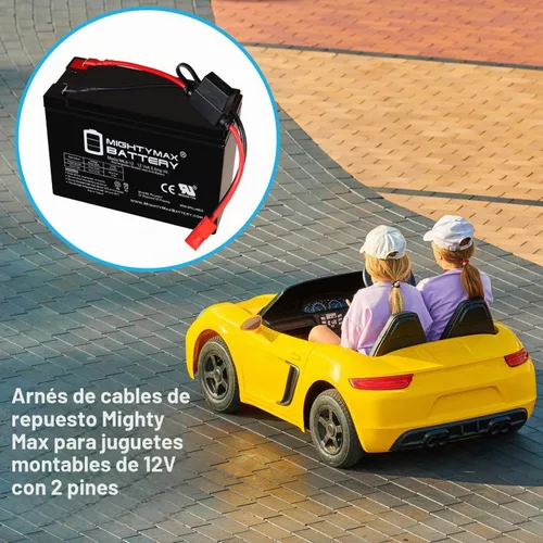 Vista 7 de Mighty Max Battery Reemplazo de caída para vehículo de paseo de 12 V con kit de batería de 8 ah y arnés con conector de 2 pines
