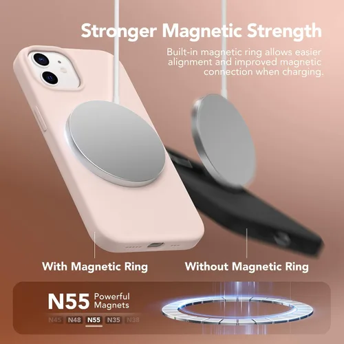 Vista 2 de GONEZ Funda magnética para iPhone 12 / 12 Pro, compatible con MagSafe, [protector de pantalla + protector de lente de cámara], funda protectora